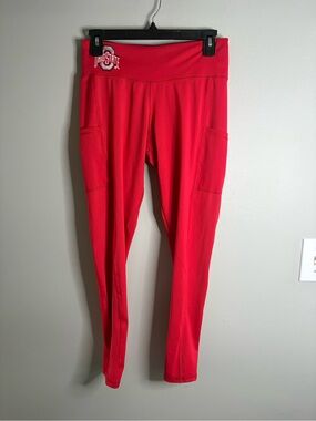 NWT Bend OHIO STATE RED athletic Leggings with Contrast Waistband M